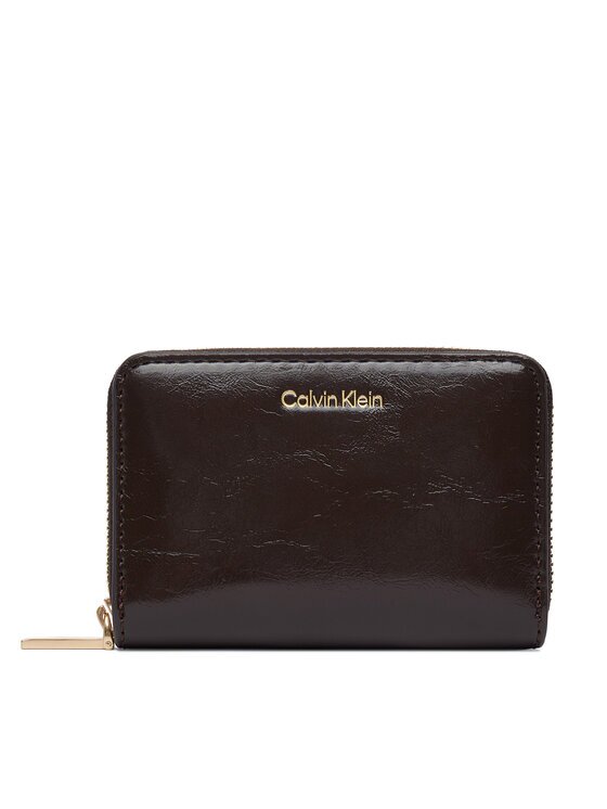 Calvin Klein Portofel Foil Glossy Square Zip Around LV04F1201G