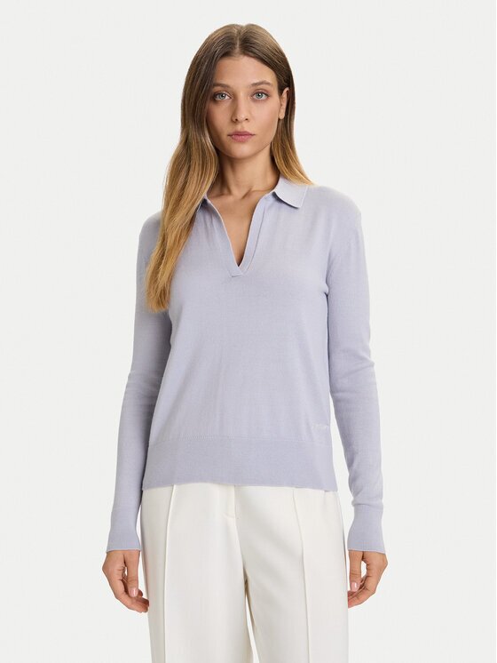 Calvin Klein Pulover LV044A305G Albastru celest Regular Fit