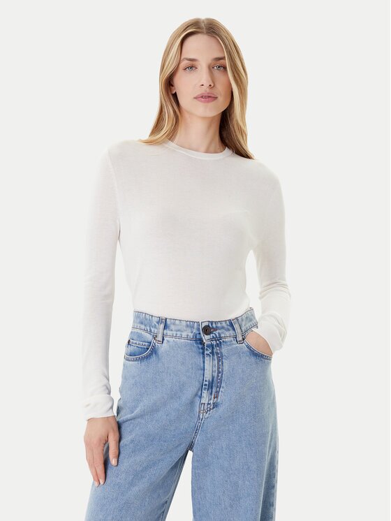 Calvin Klein Pulover LV044C339G Écru Regular Fit