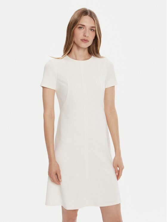 Calvin Klein Rochie cocktail LV044C064G Écru Slim Fit