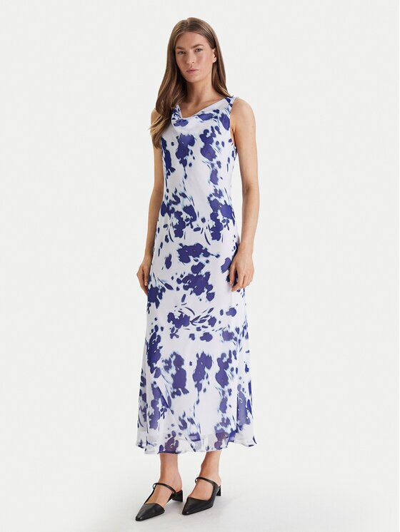 Calvin Klein Rochie de seară Printed Chiffon Sl Cowl LV044F029G Regular Fit