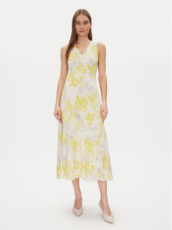 Calvin Klein Rochie de vară Print Abstract Ecovero Vn Dress LV044B059G Regular Fit