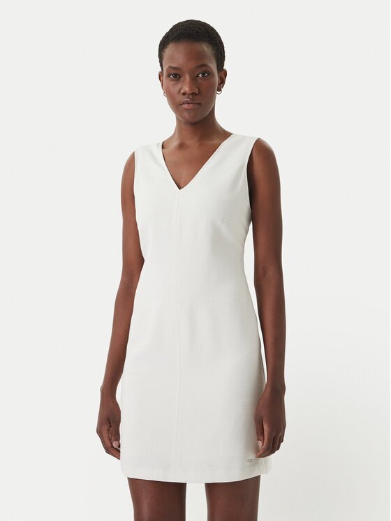 Calvin Klein Rochie de zi LV044F012G Écru Regular Fit