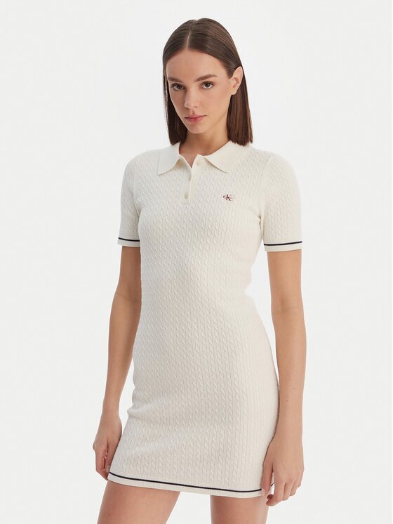Calvin Klein Rochie de zi Microcable LV047F323G Slim Fit
