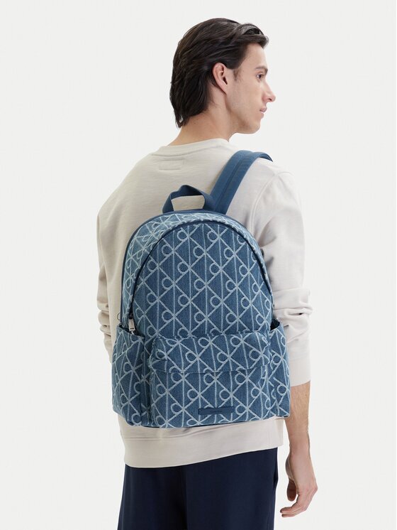 Calvin Klein Rucsac Emblem Aop Denim Round Backpack LV04D3429G