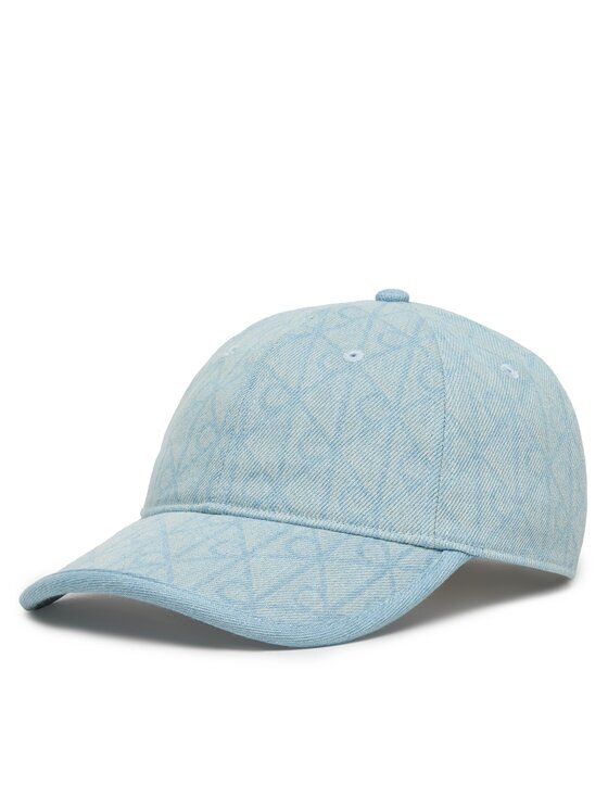 Calvin Klein Șapcă Denim Emblem Burnout LV04F5042G Albastru celest