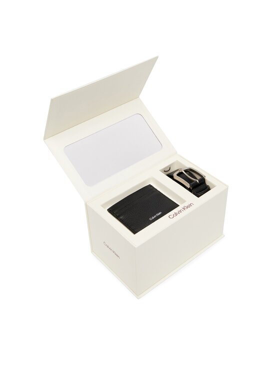 Calvin Klein Set de etui pentru carduri și curea Foil Emboss Cardholder + Belt LV04D0020G Negru