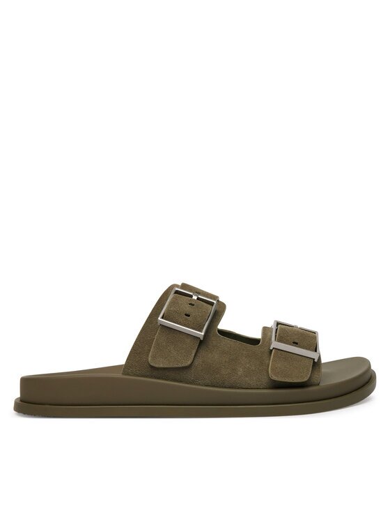 Calvin Klein Şlapi City Sandal Buckle Suede HW0HW03130