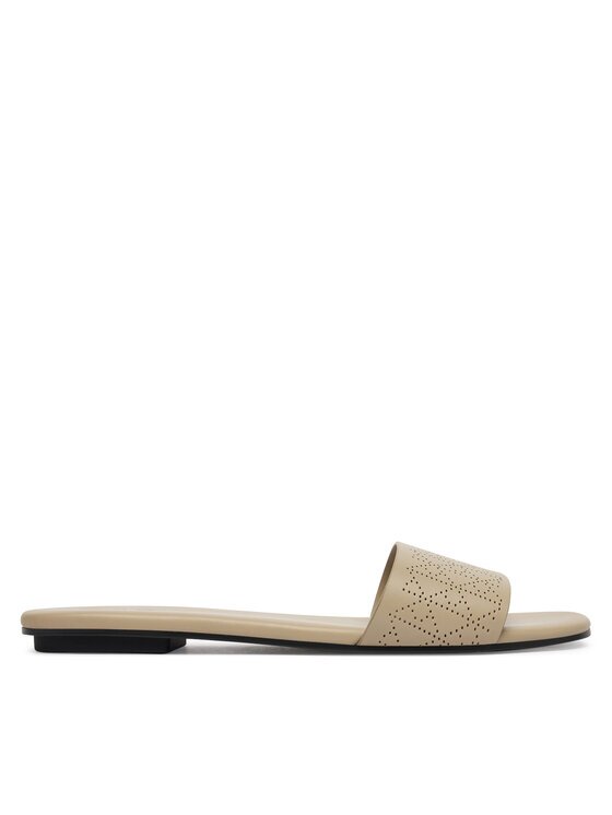 Calvin Klein Şlapi Org Flat Sndl One Bar Lth Aop HW0HW02857