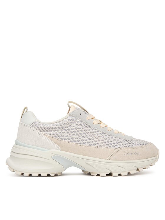 Calvin Klein Sneakers Hike Runner Lace Up Techmix YW0YW02030 Écru