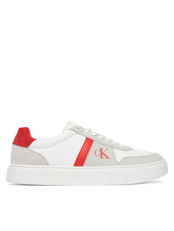 Calvin Klein Sneakers Mixed Texture Lace Up Cupsole Trainers YM0YM01395