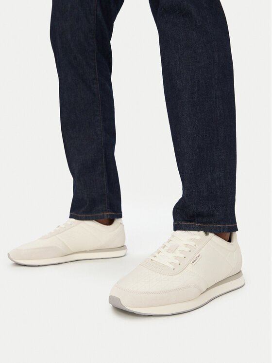 Calvin Klein Sneakers Retro Runner Ripstop Aop Ny HM0HM02140 Écru