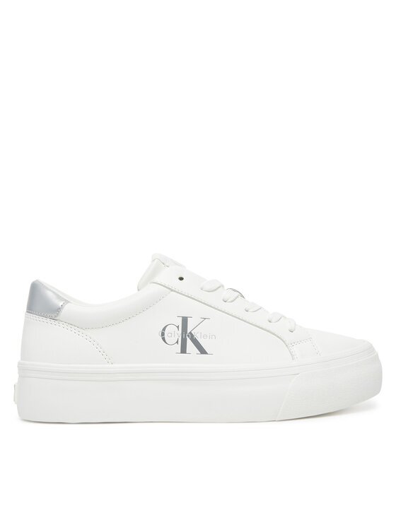 Calvin Klein Sneakers Vulc Flatf Lth Silver Logo Tag YW0YW01877