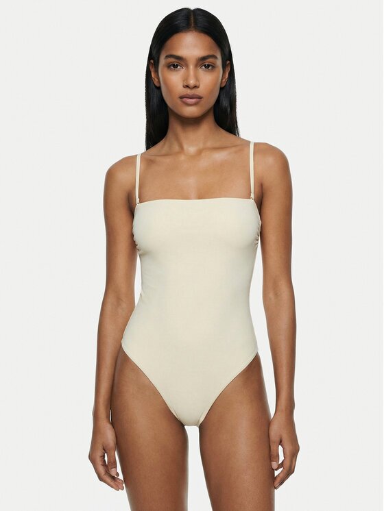 Calvin Klein Swimwear Costum de baie LV00Q62709 Écru