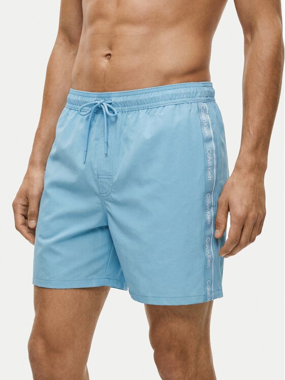 Calvin Klein Swimwear Pantaloni scurți pentru înot LV00N61002 Albastru celest Regular Fit
