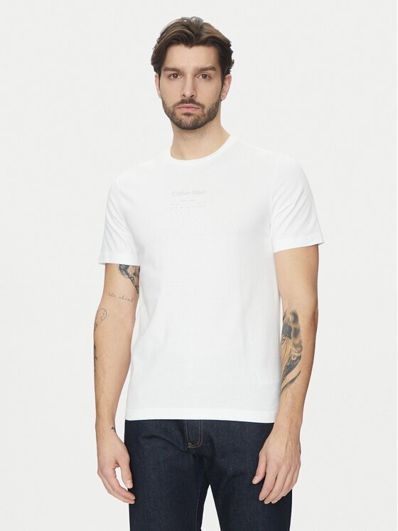 Calvin Klein Tricou Editorial Logo K10K114172 Regular Fit