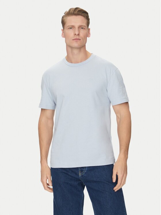 Calvin Klein Tricou K10K112749 Albastru celest Comfort Fit