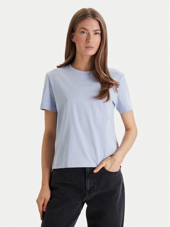 Calvin Klein Tricou LV044C905G Albastru Regular Fit