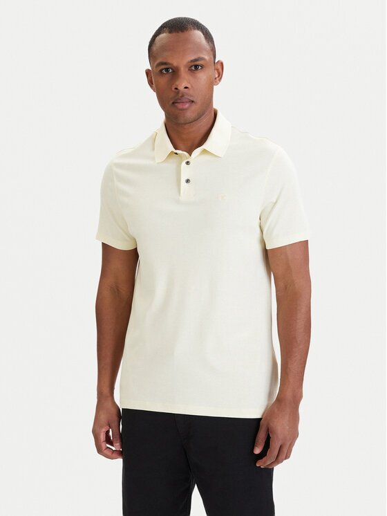Calvin Klein Tricou polo LV04LB276G Écru Regular Fit