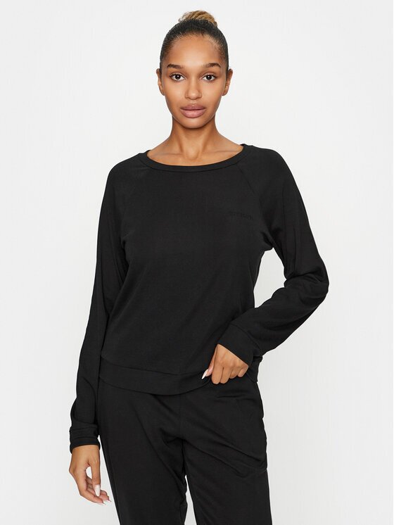 Calvin Klein Underwear Bluză de pijama 000QS7003E Negru Regular Fit