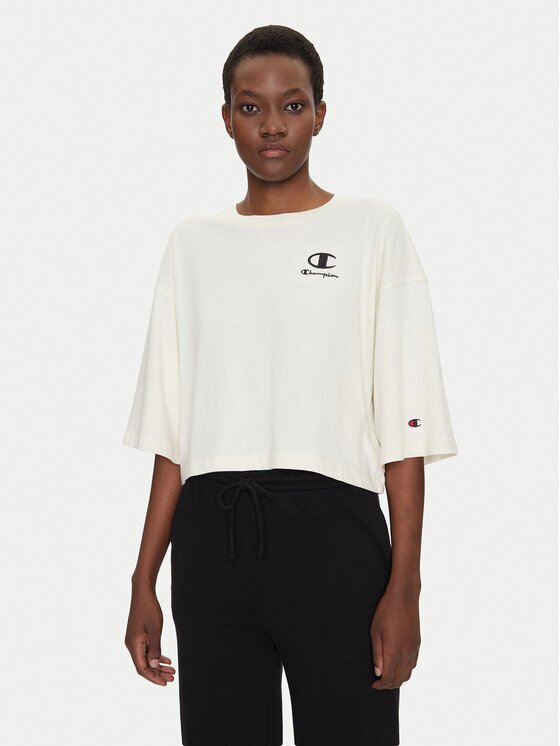 Champion Tricou 118023 Écru Regular Fit