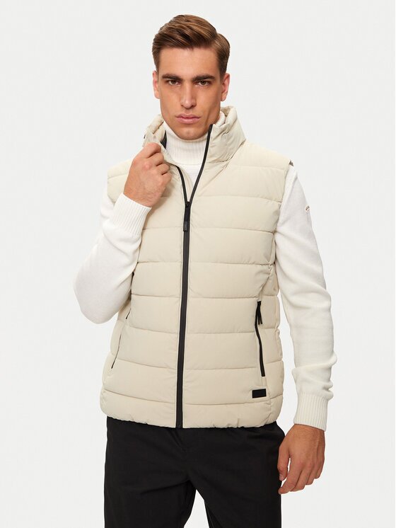 CMP Vestă 34K0757 Écru Regular Fit