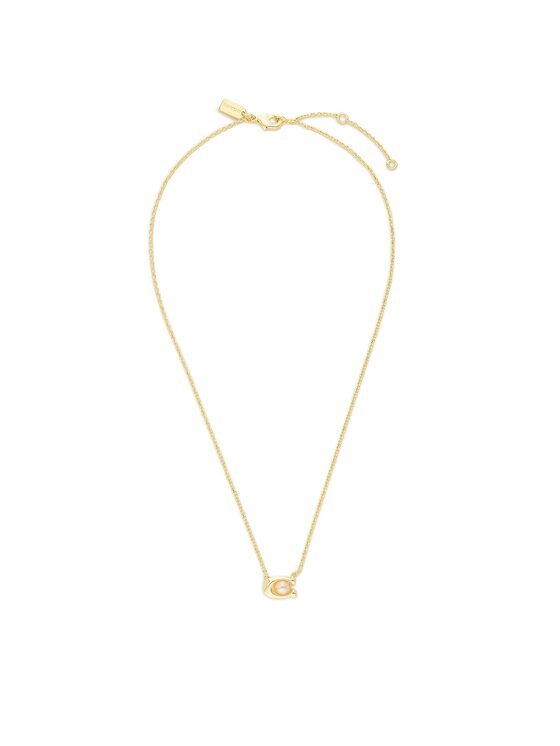 Coach Colier Pearl Signature C Pendant Necklace 37341916GLD651
