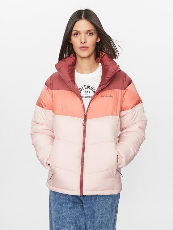 Columbia Geacă de iarnă Puffect™ Color Blocked Jacket Roșu Regular Fit