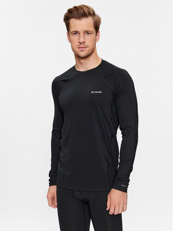 Columbia Lenjerie de corp termoactivă partea de sus Midweight Stretch Long Sleeve Top Negru Regular Fit