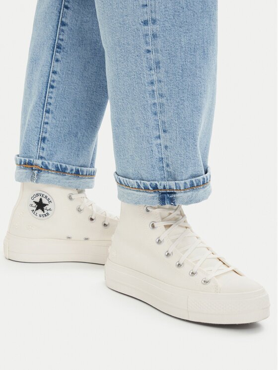 Converse Teniși Chuck Taylor All Star Lift Platform Beads A16107C Écru