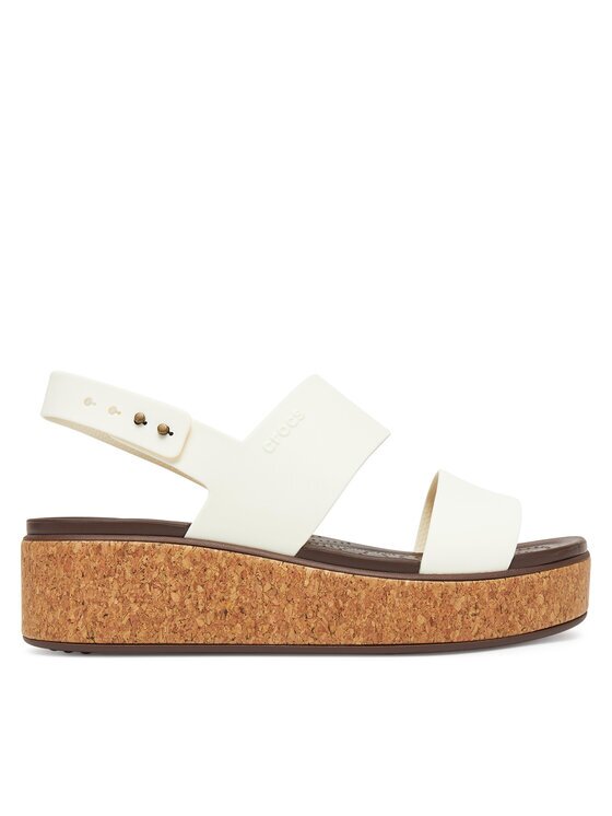 Crocs Sandale Brooklyn Cork Low Wedge 211144 Écru