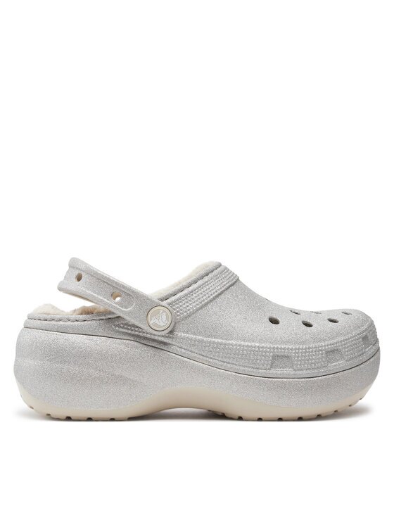 Crocs Şlapi Classic Platform Glitter Lined Clog W 210413