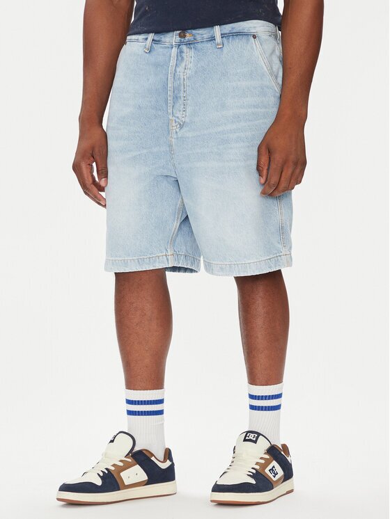 DC Shoes Pantaloni scurți de blugi Carpenter ADYDS03022 Albastru celest Baggy Fit