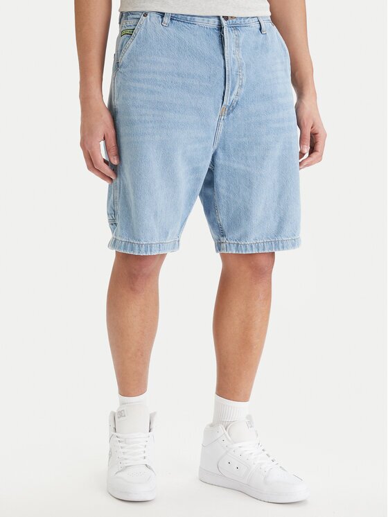 DC Shoes Pantaloni scurți de blugi EDYDS03037 Albastru celest Baggy Fit