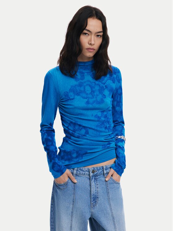Desigual Bluză cu gât Ottawa 25WWJF38 Regular Fit