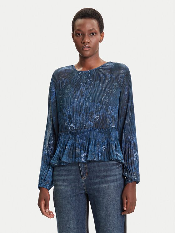 Desigual Bluză Plise 25WWBW09 Regular Fit