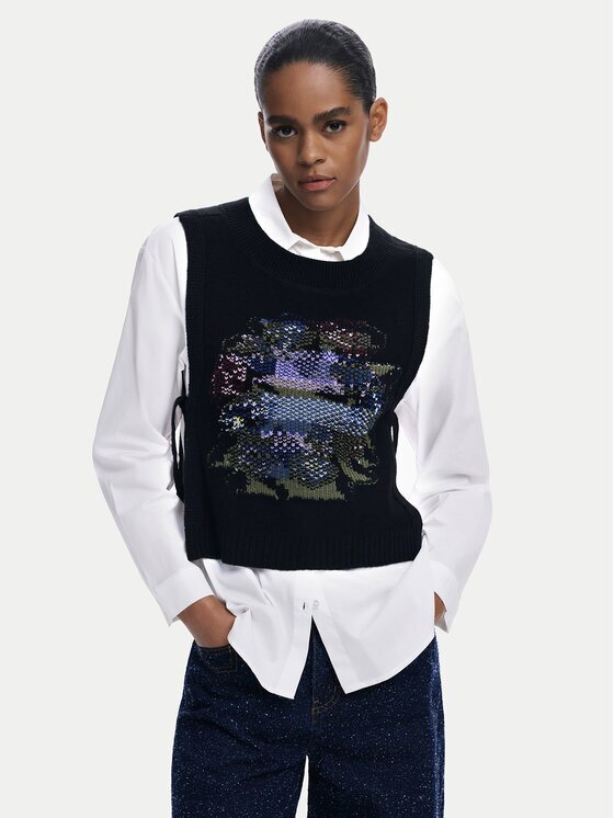 Desigual Cămașă Chaleco 25WWCW01 Regular Fit