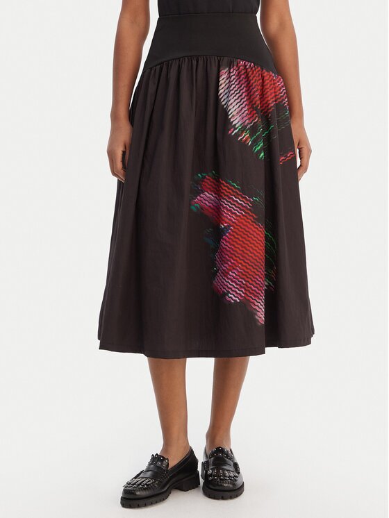 Desigual Fustă midi 26SWFW02 Regular Fit