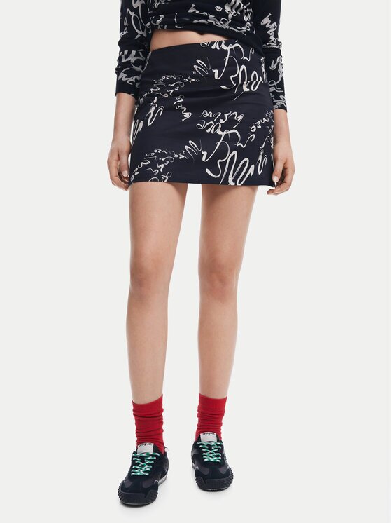 Desigual Fustă mini 25SWFW03 Regular Fit