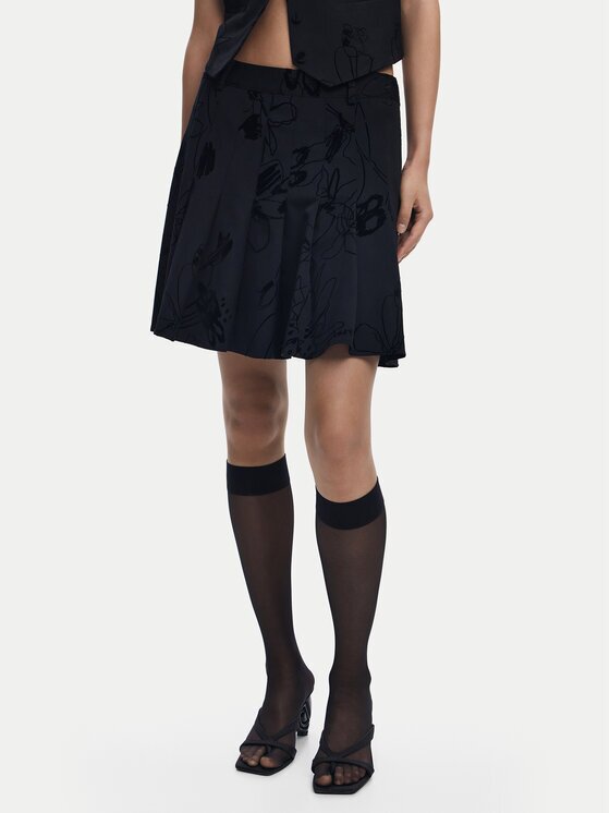 Desigual Fustă mini Flock 25WWFW10 Regular Fit