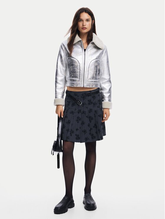 Desigual Geacă din imitație de piele Londres 24WWEW32 Regular Fit