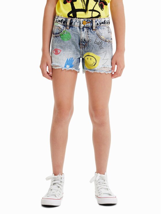 Desigual Pantaloni scurți de blugi 23SGDD10 Regular Fit