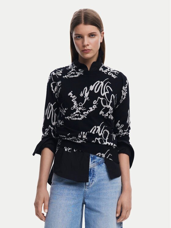 Desigual Pulover 25SWJF04 Regular Fit