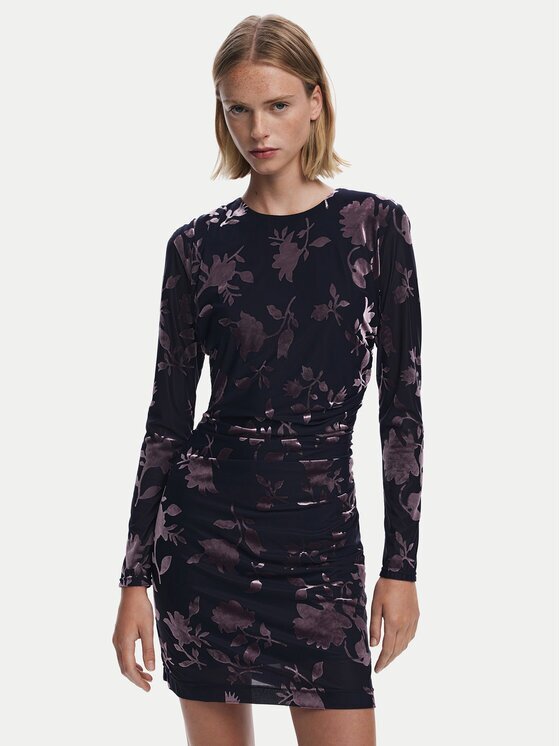 Desigual Rochie cocktail Medora 25WWVK27 Slim Fit