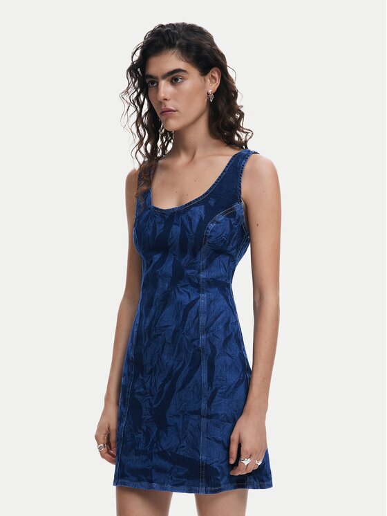 Desigual Rochie de blugi 25SWVD01 Slim Fit