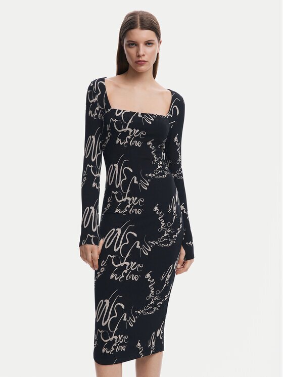 Desigual Rochie de zi 25SWVK05 Slim Fit