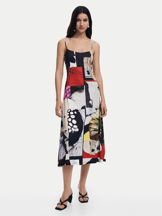 Desigual Rochie de zi Newspaper Coll 25SWVK40 Regular Fit