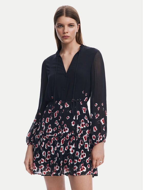 Desigual Rochie tip cămașă 25SWVW31 Regular Fit