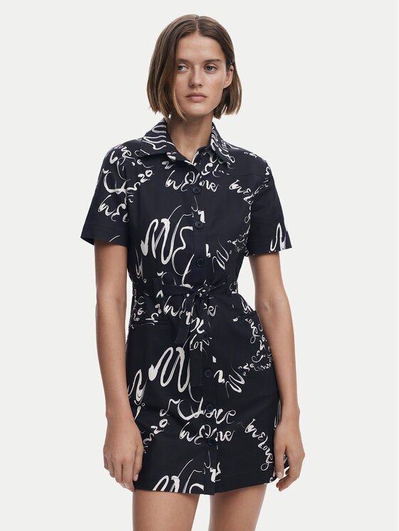 Desigual Rochie tip cămașă 25SWVW38 Regular Fit