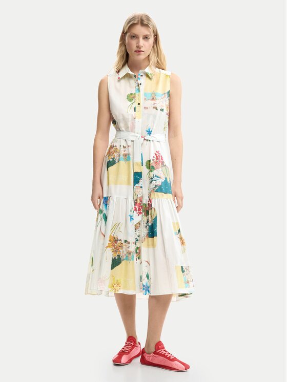 Desigual Rochie tip cămașă 26SWVW15 Regular Fit